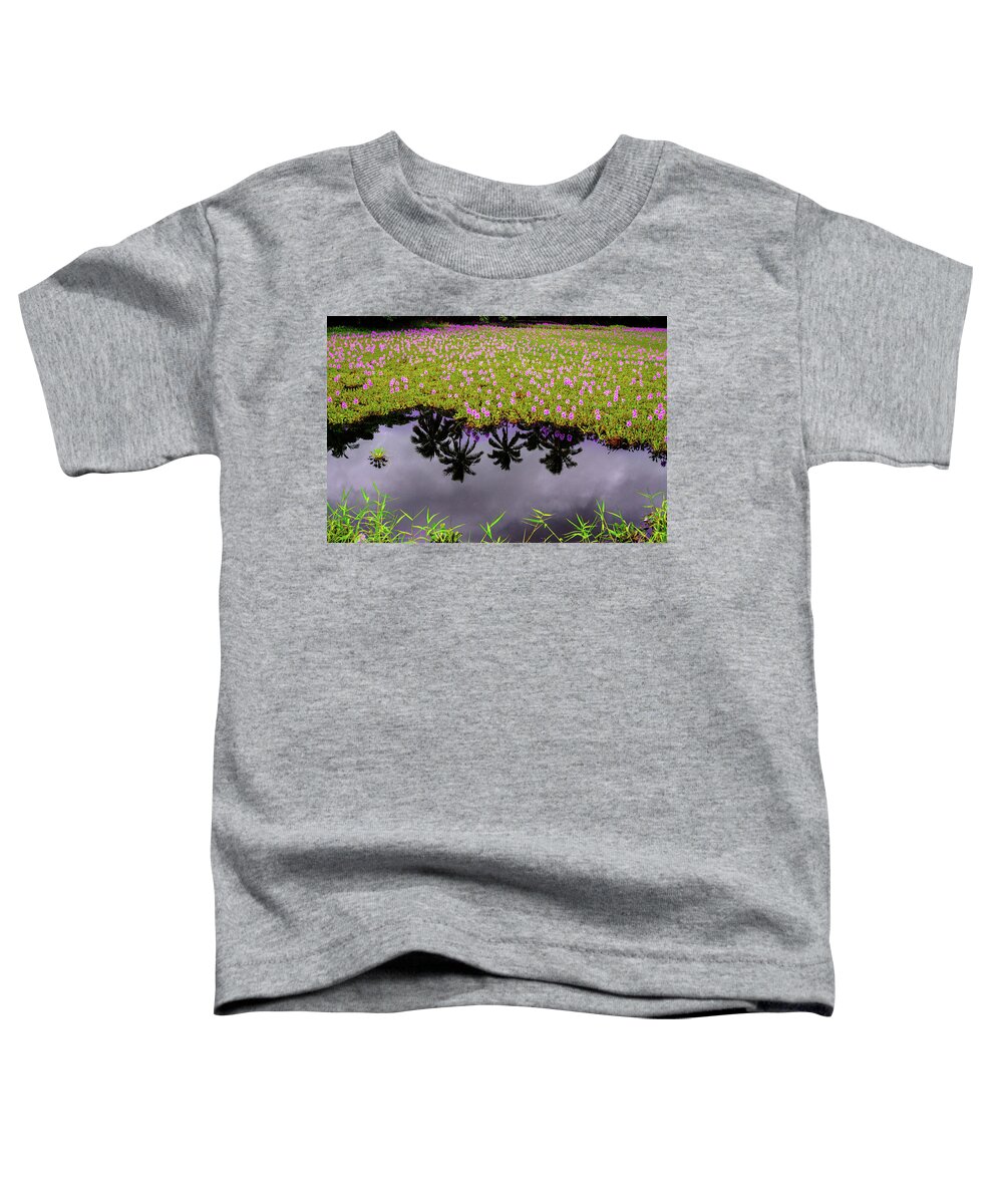 Johnbdigtal.com Toddler T-Shirt featuring the photograph Colors on the Water by John Bauer