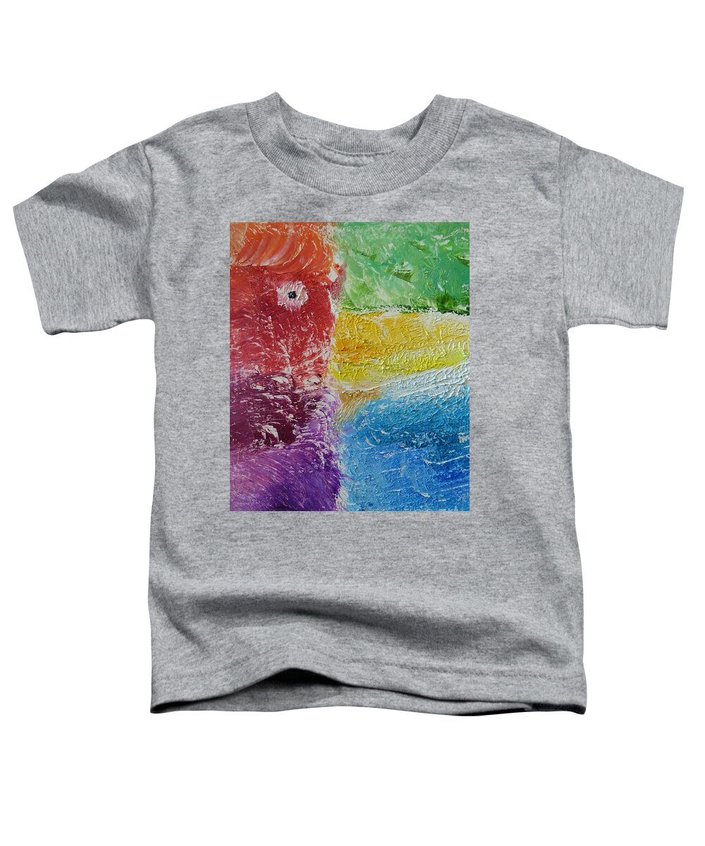 Bird Toddler T-Shirt featuring the painting Crazy Bird by Bill King