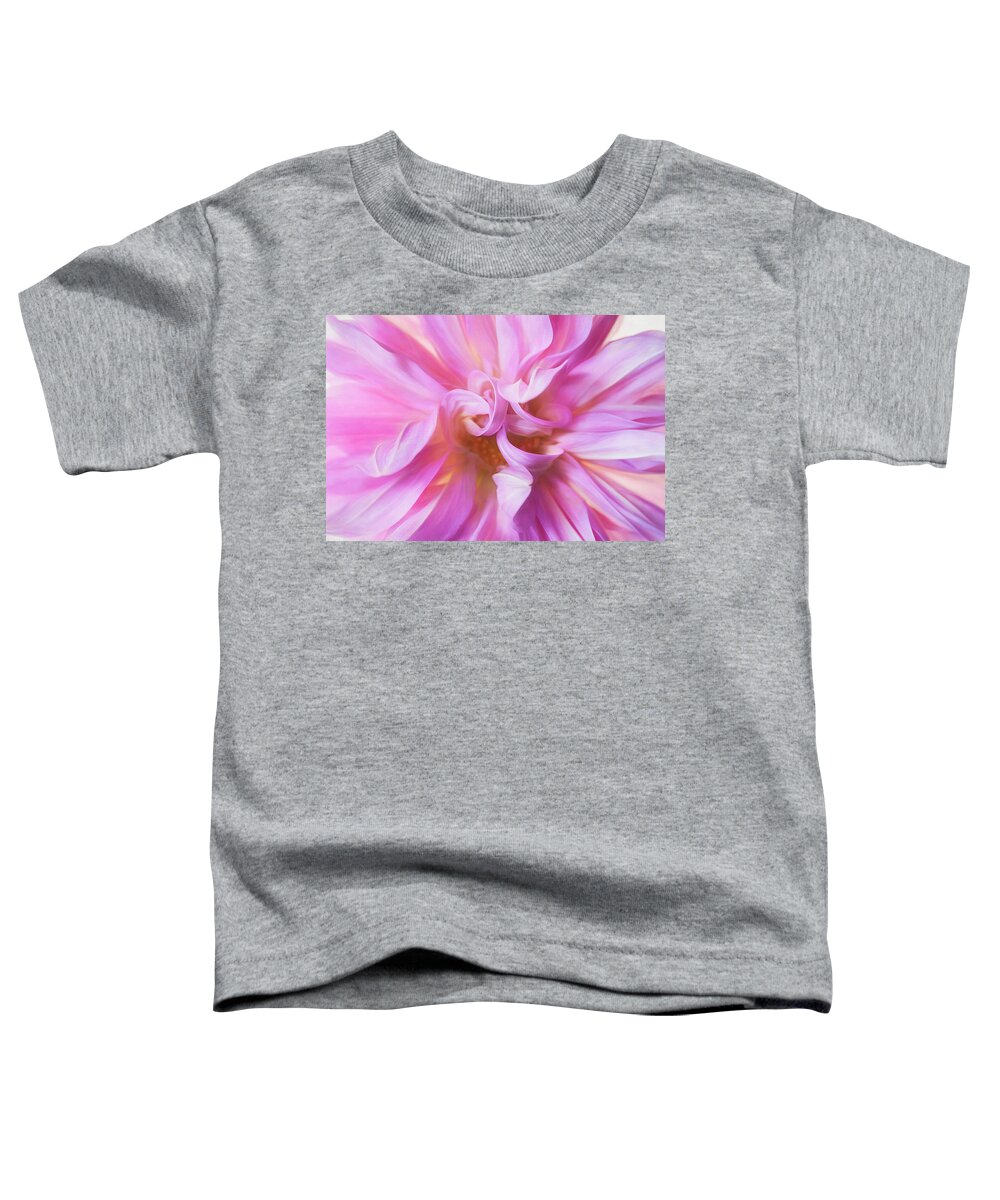 Dahlia Toddler T-Shirt featuring the photograph Dahlia Curls by Cindi Ressler