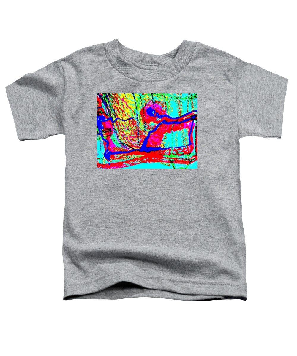 Deadly Beauty Toddler T-Shirt featuring the painting Deadly Beauty-3 by Katerina Stamatelos