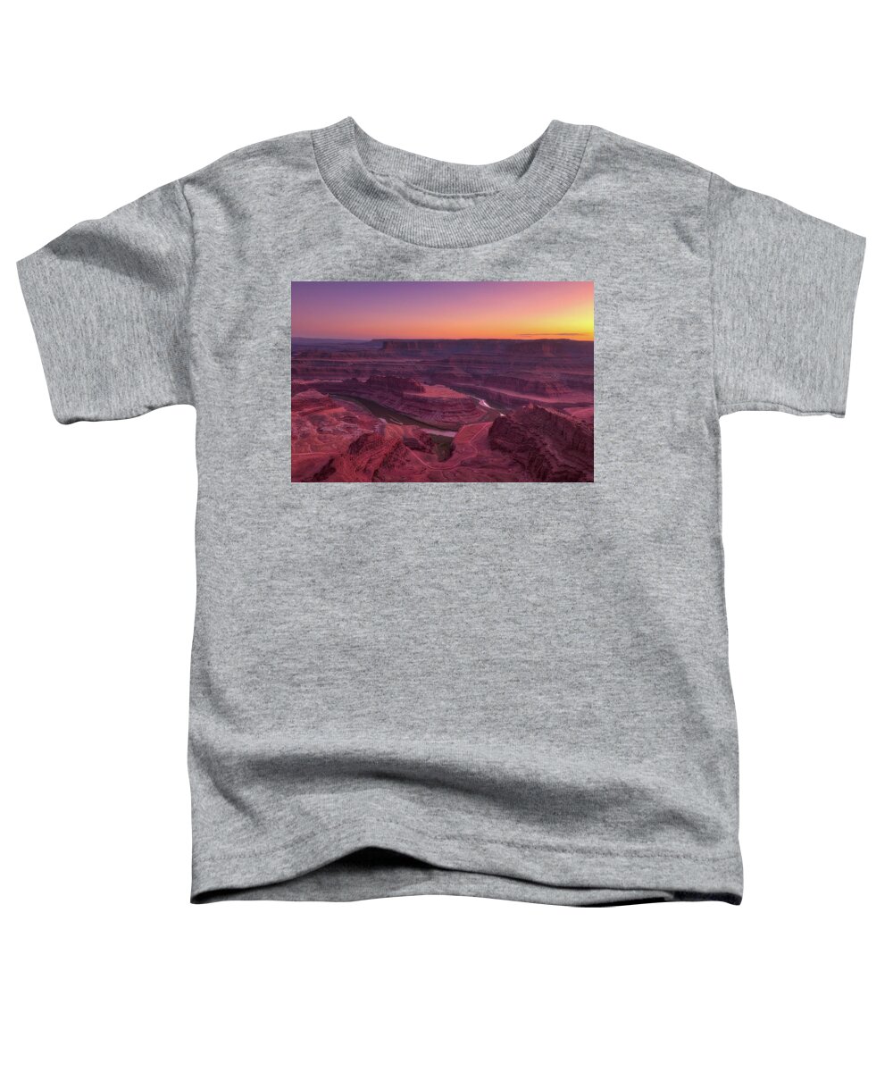 Sunset Toddler T-Shirt featuring the photograph Deadhorse Glow by Darren White