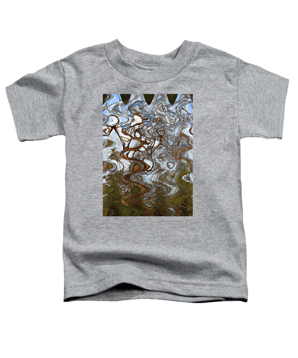 Desert Tree Abstract Toddler T-Shirt featuring the digital art Desert Tree Abstract by Tom Janca