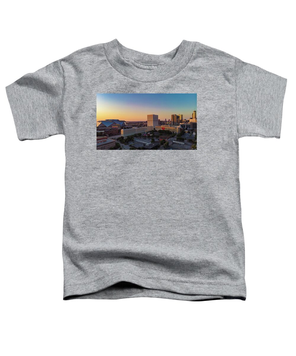 Colorful Toddler T-Shirt featuring the photograph Downtown Heart by Mike Dunn