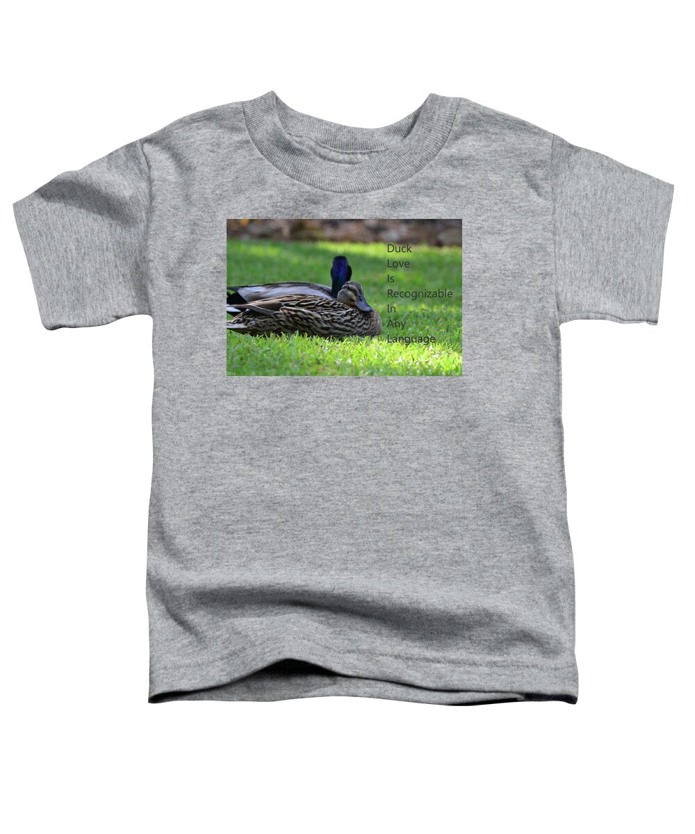 Duck Love Toddler T-Shirt featuring the photograph Duck Love by Lisa Wooten