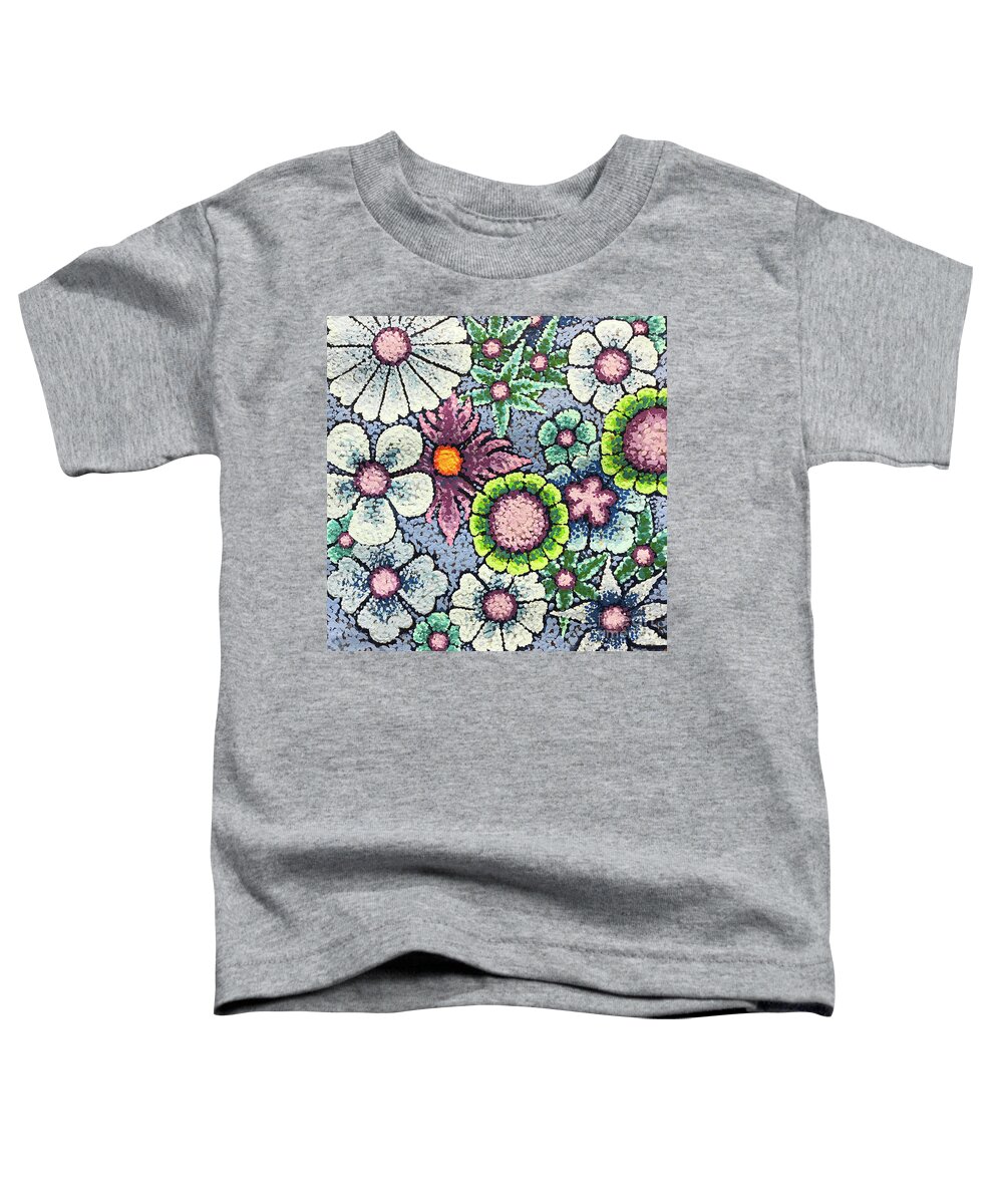 Floral Toddler T-Shirt featuring the painting Efflorescent 8 by Amy E Fraser