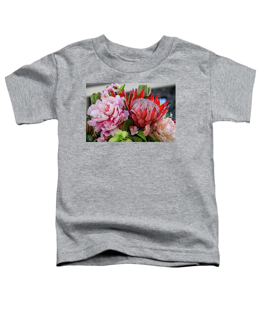 Protea Toddler T-Shirt featuring the photograph Fabulous Florals by Marcy Wielfaert