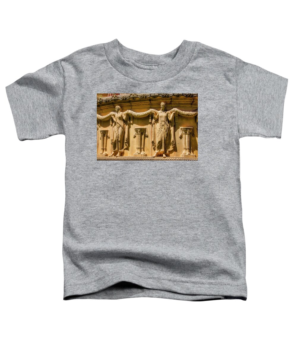 Palace Of Fine Arts Toddler T-Shirt featuring the photograph Female Figures Place Of Fine Art by Garry Gay