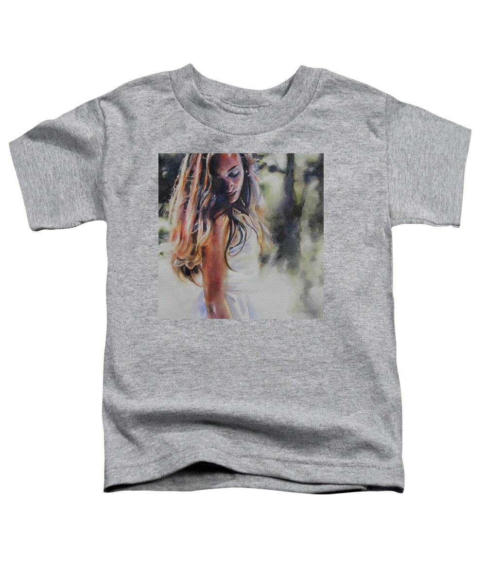 Watercolor Toddler T-Shirt featuring the painting Find My Way by Tracy Male