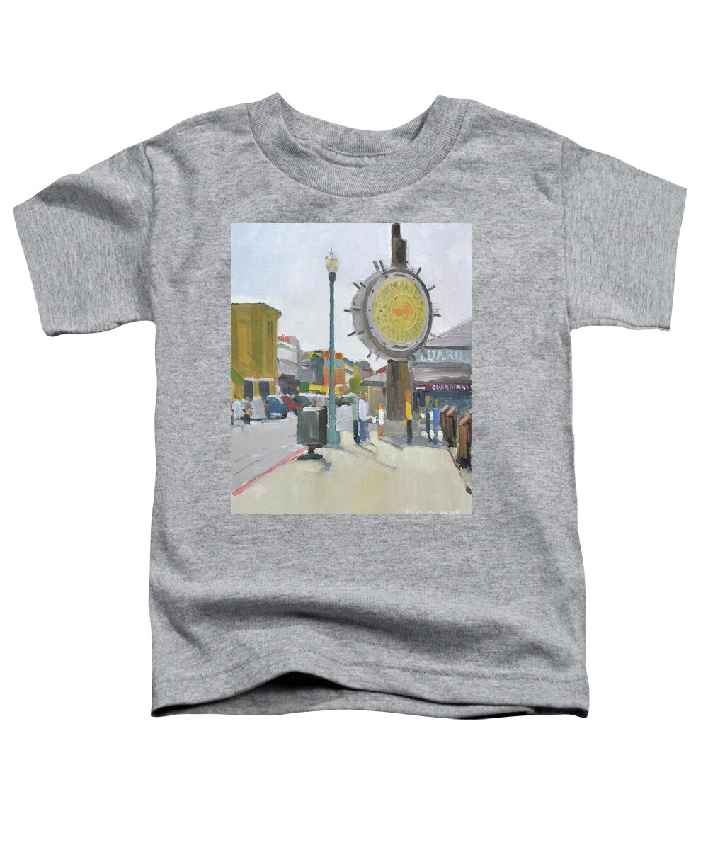 Fisherman's Wharf Toddler T-Shirt featuring the painting Fisherman's Wharf San Francisco California by Paul Strahm