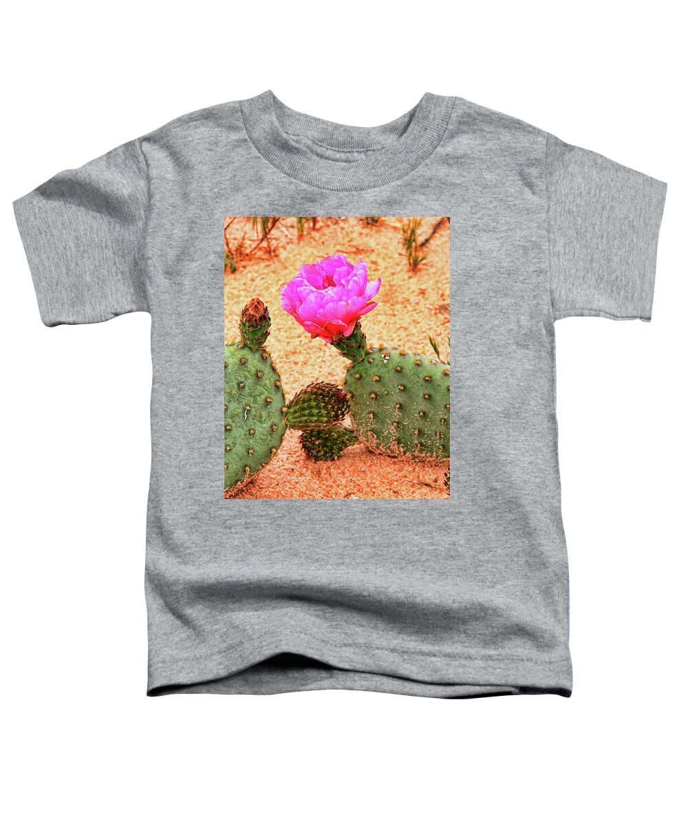 Flower Toddler T-Shirt featuring the photograph Flowering Cactus by Allen Beatty