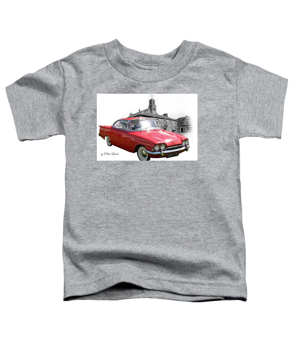 British Toddler T-Shirt featuring the digital art Ford Classic Capri by Peter Leech