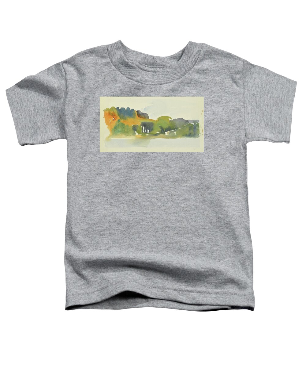 Sweden Toddler T-Shirt featuring the painting Forest fringe in autumn colors_0026_up to 65x120cm on canvas by Marica Ohlsson