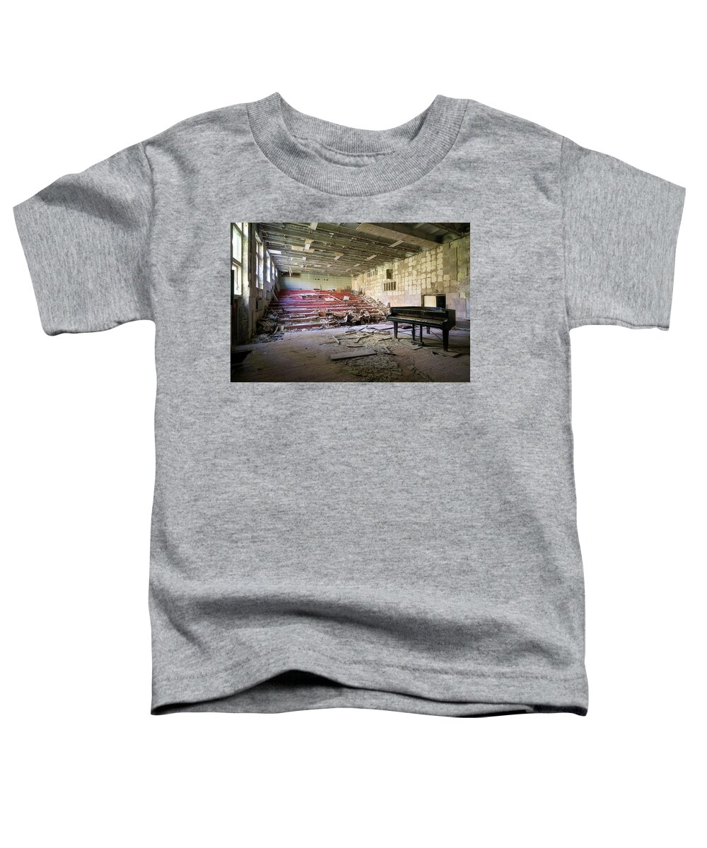 Urban Toddler T-Shirt featuring the photograph Former Theatre in Pripyat, Chernobyl by Roman Robroek