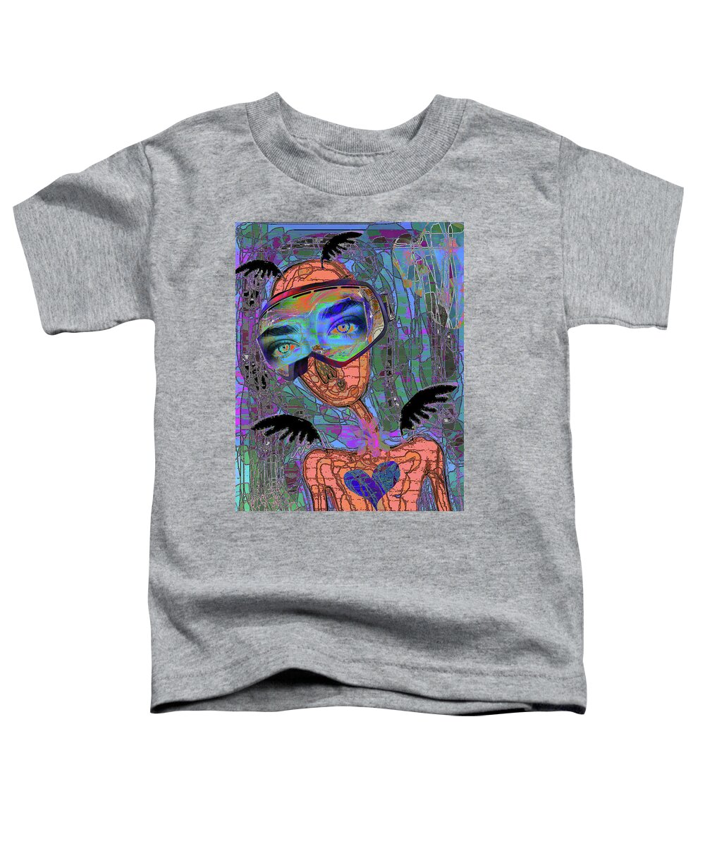 Sea Toddler T-Shirt featuring the digital art Galactic by Alexandra Vusir