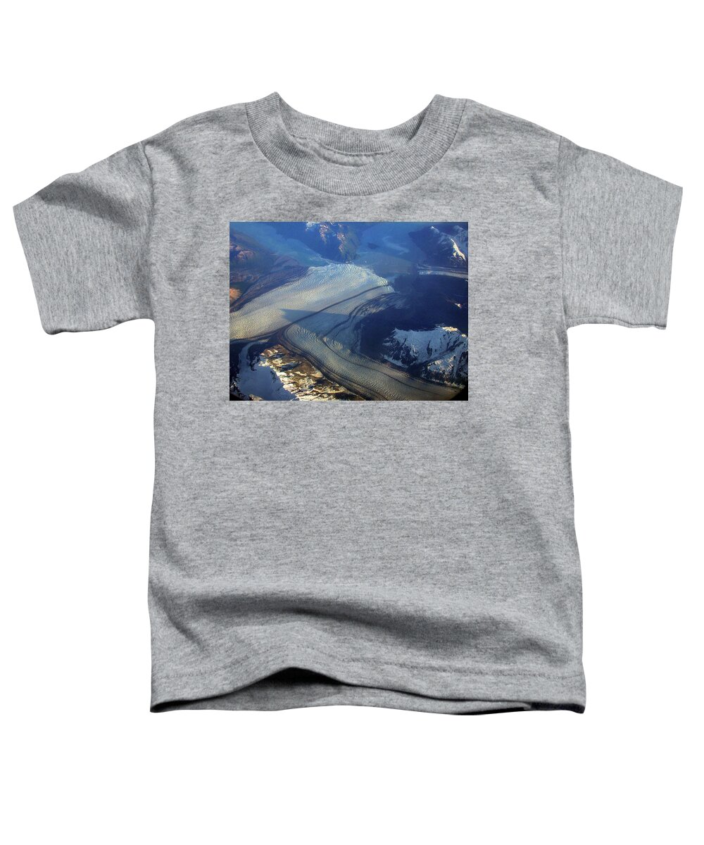 Alaska Toddler T-Shirt featuring the photograph Glaciers Converge by Mark Duehmig