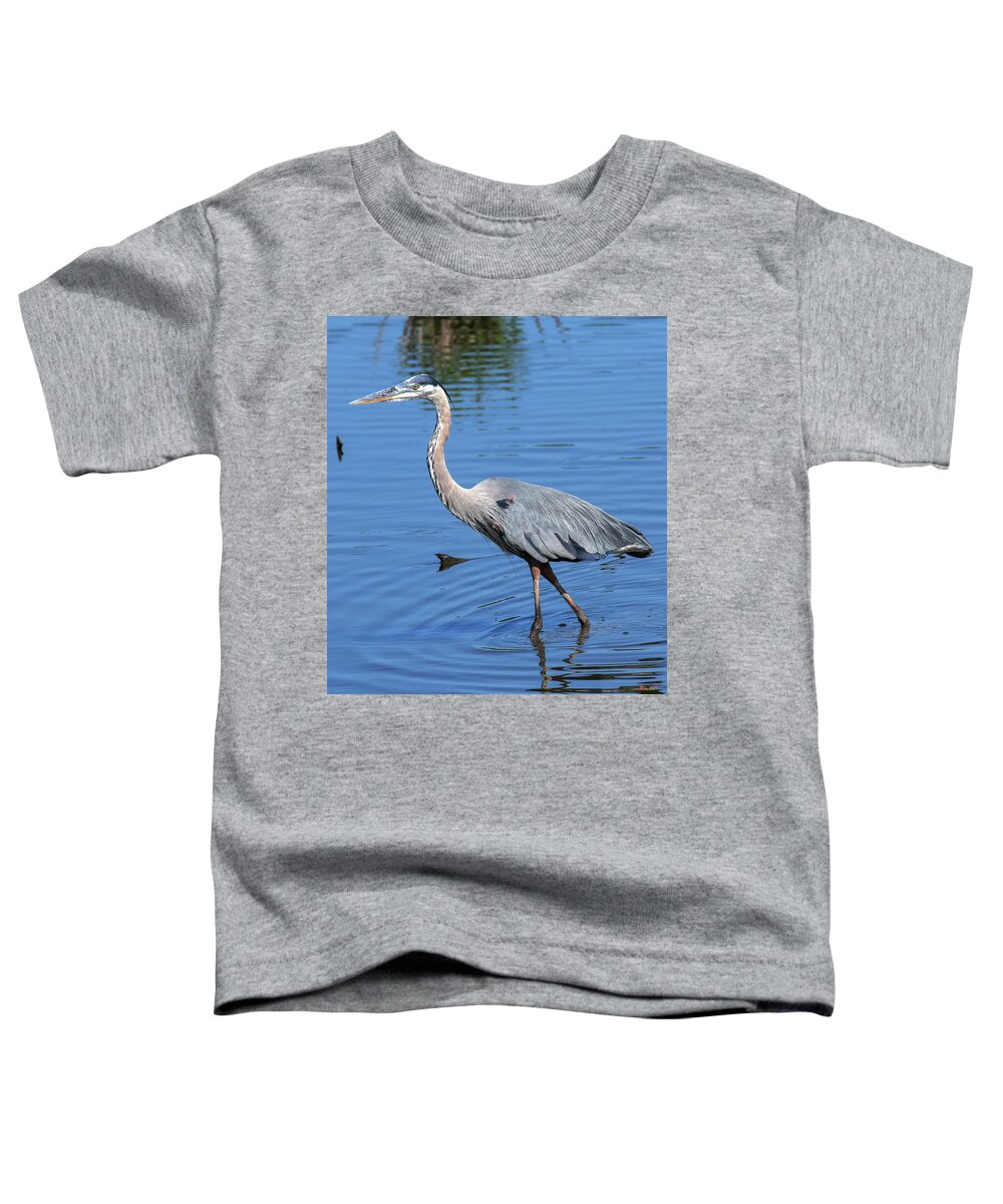 Nature Toddler T-Shirt featuring the photograph Great Blue Heron DMSB0167 by Gerry Gantt
