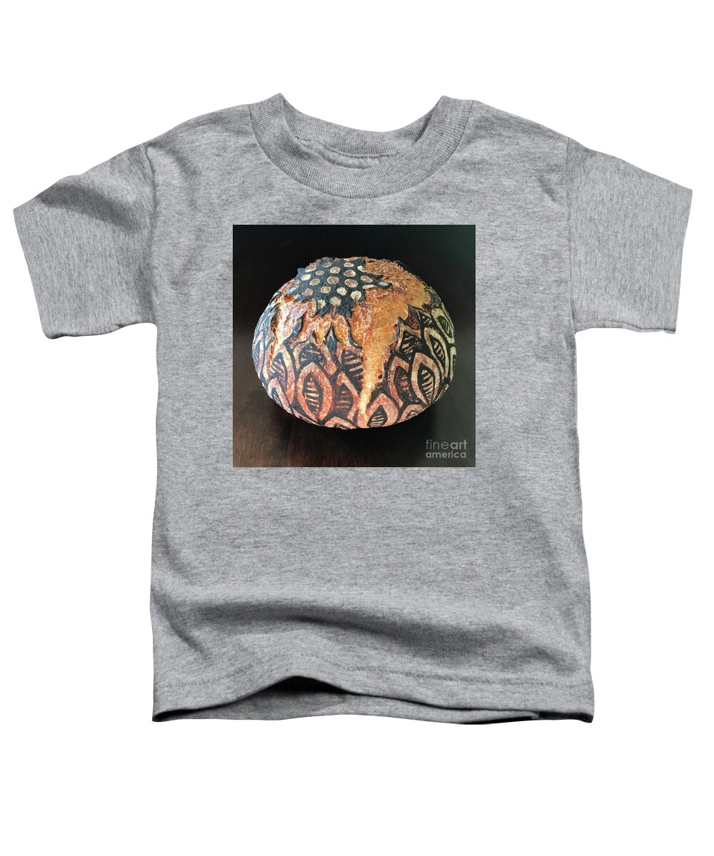 Bread Toddler T-Shirt featuring the photograph Hand Painted Sourdough Seed Pods 6 by Amy E Fraser