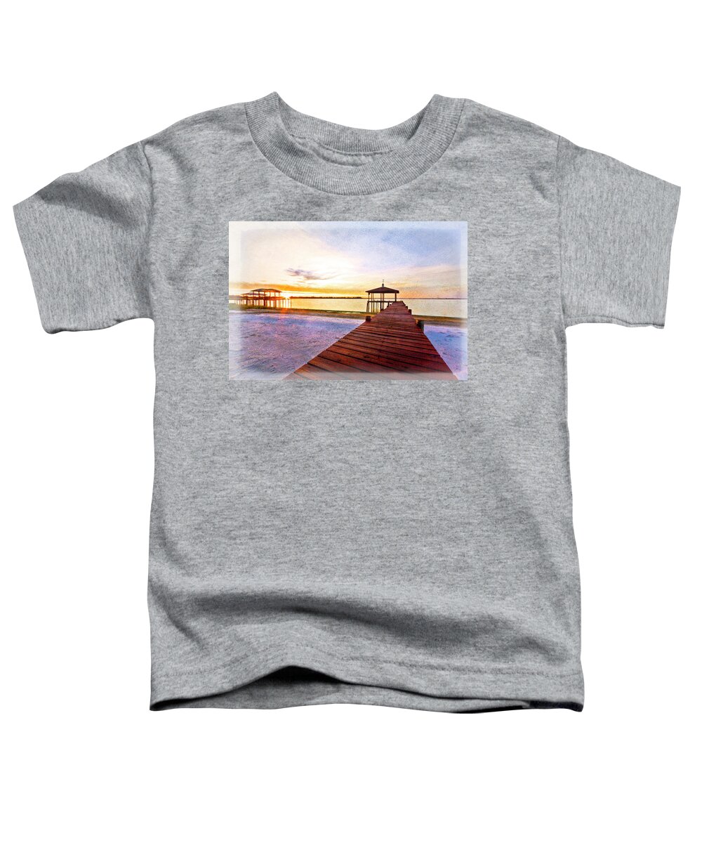 Boats Toddler T-Shirt featuring the photograph Happiest Hour with Soft Textures by Debra and Dave Vanderlaan