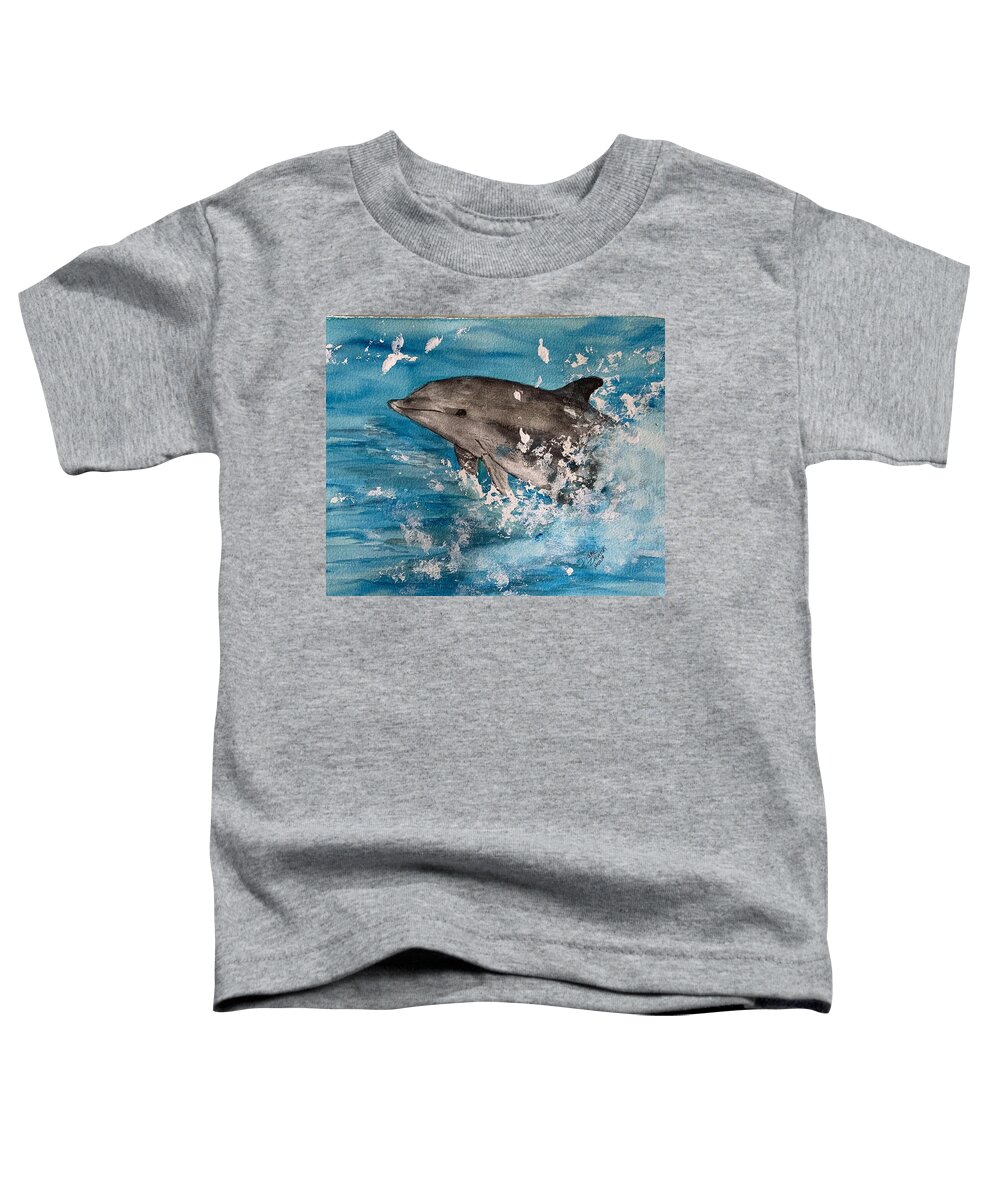  Toddler T-Shirt featuring the painting Happy by Diane Ziemski