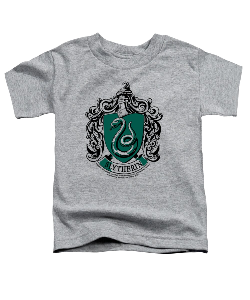  Toddler T-Shirt featuring the digital art Harry Potter - Slytherine Crest by Brand A