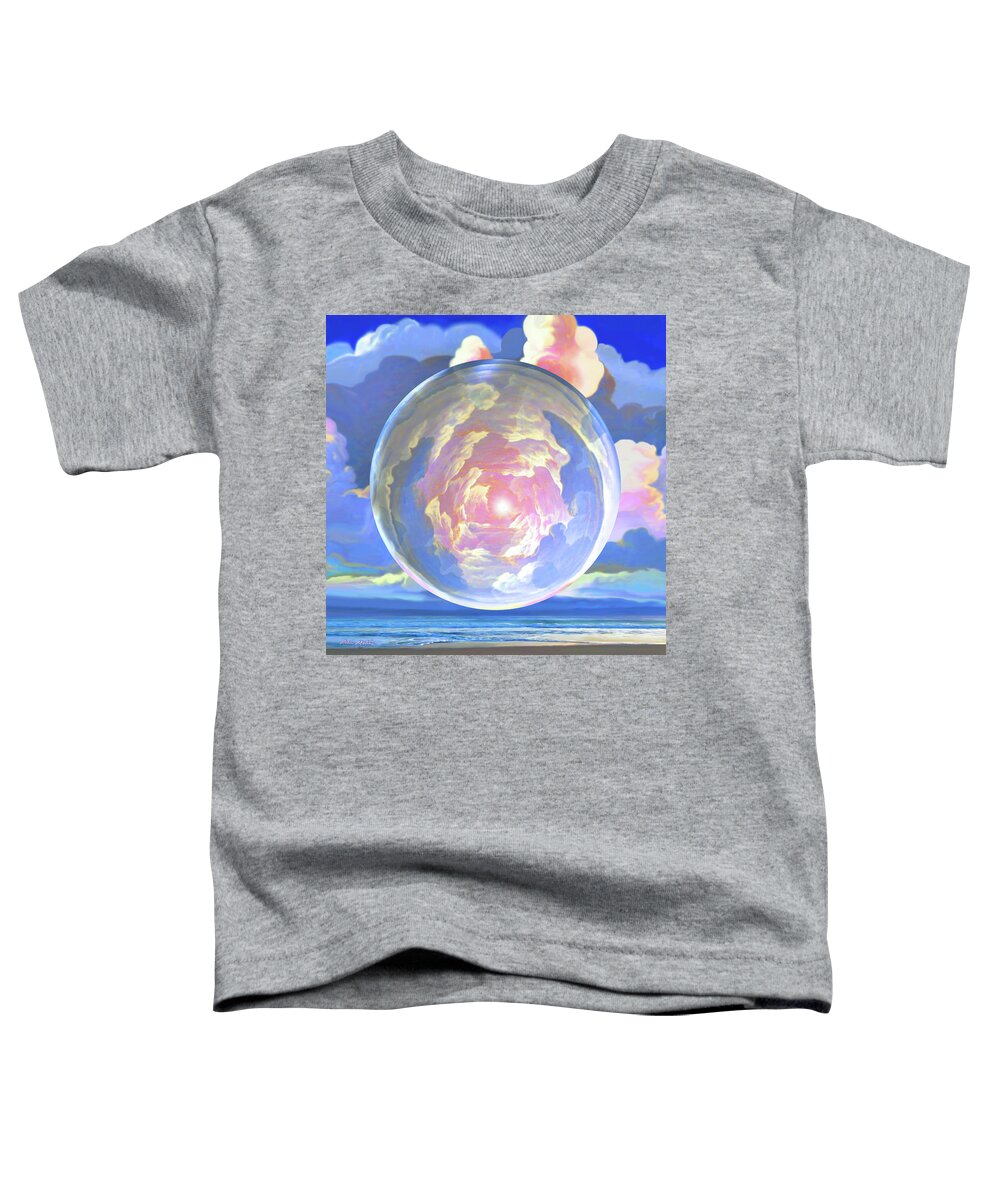 Heavens Toddler T-Shirt featuring the digital art Heaven Meets Sea by Robin Moline