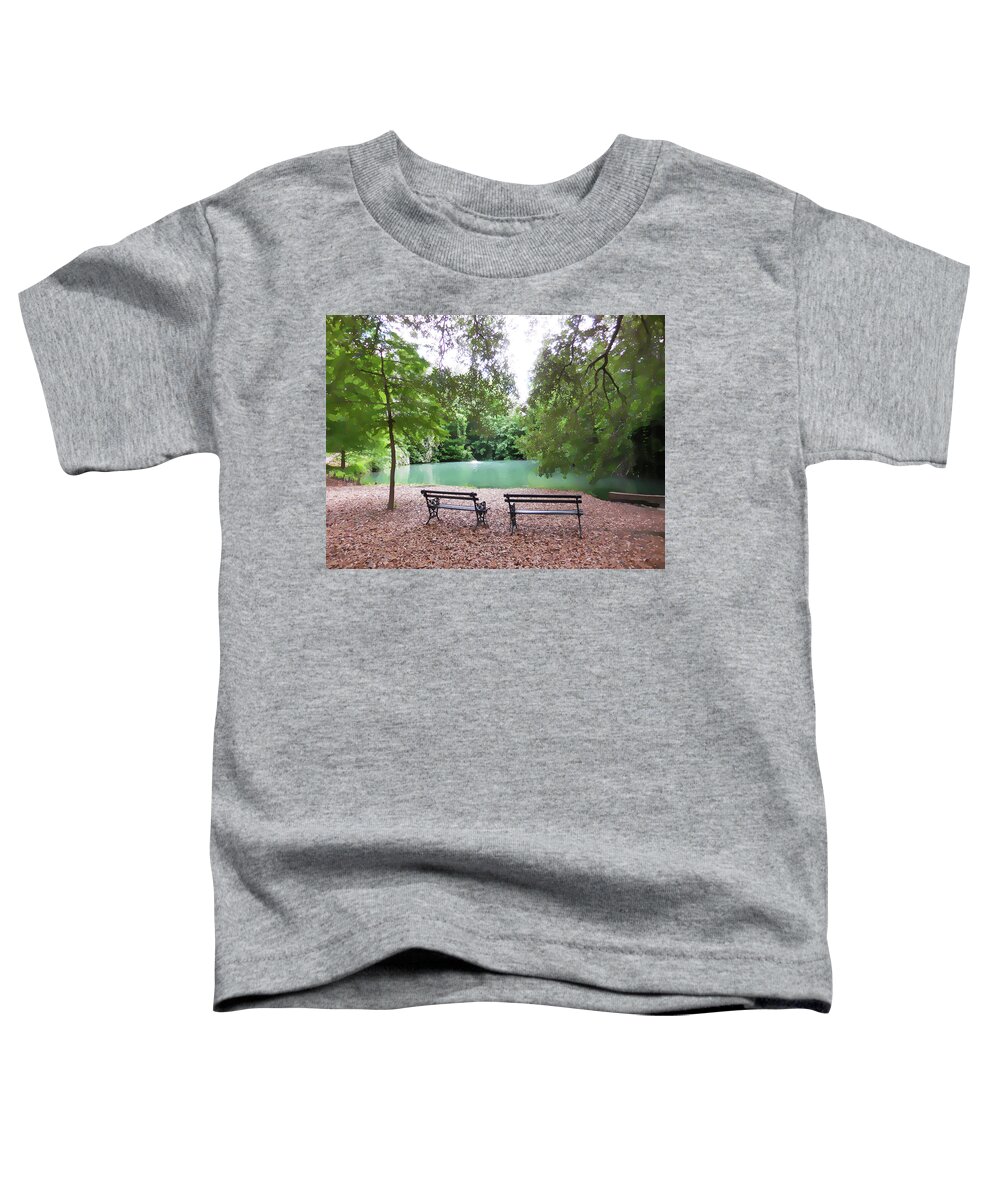 Hopeland Garden Toddler T-Shirt featuring the painting Hopeland Garden 8 by Jeelan Clark