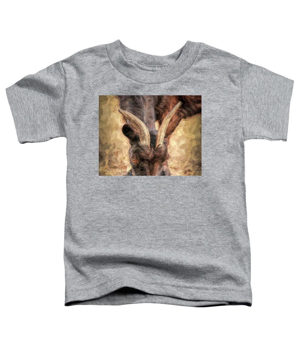  Toddler T-Shirt featuring the photograph Horns Authority by Pete Rems