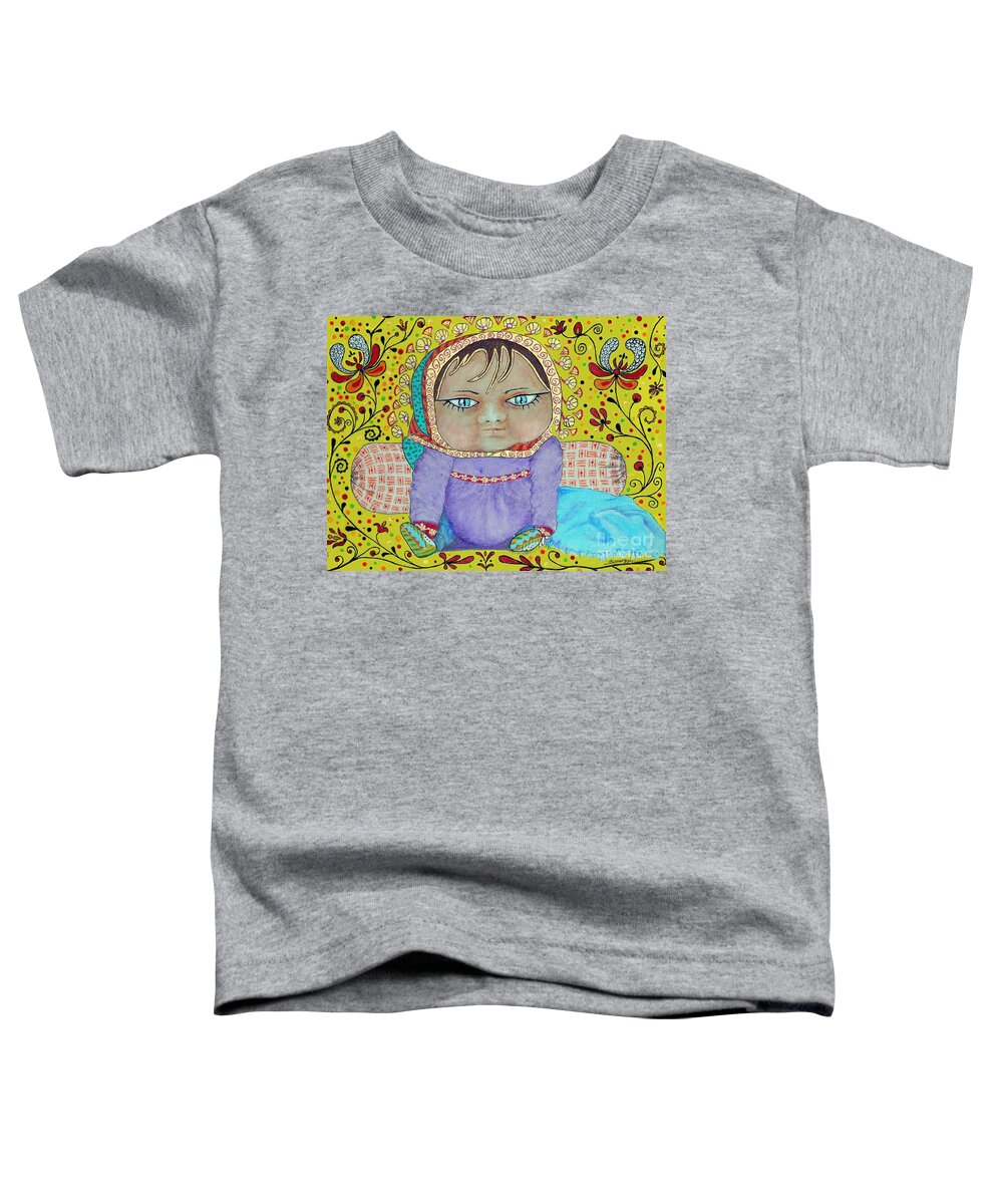 Hungarian Toddler T-Shirt featuring the painting Lullaby -- #1 Hungarian Rhapsody series by Jayne Somogy