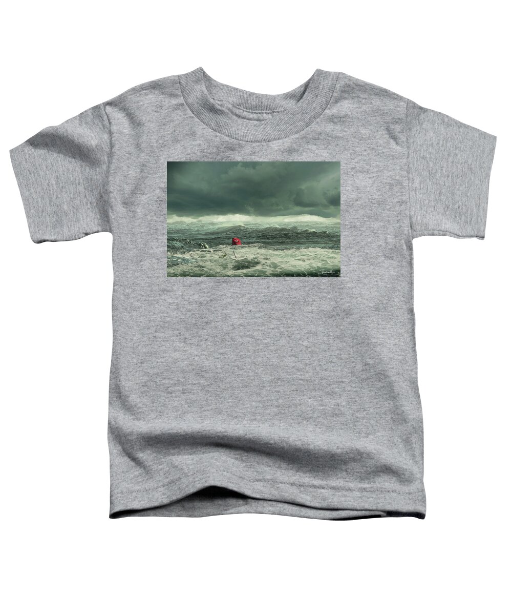 Hurricane Toddler T-Shirt featuring the digital art Hurricane Florence 2018 by M Spadecaller