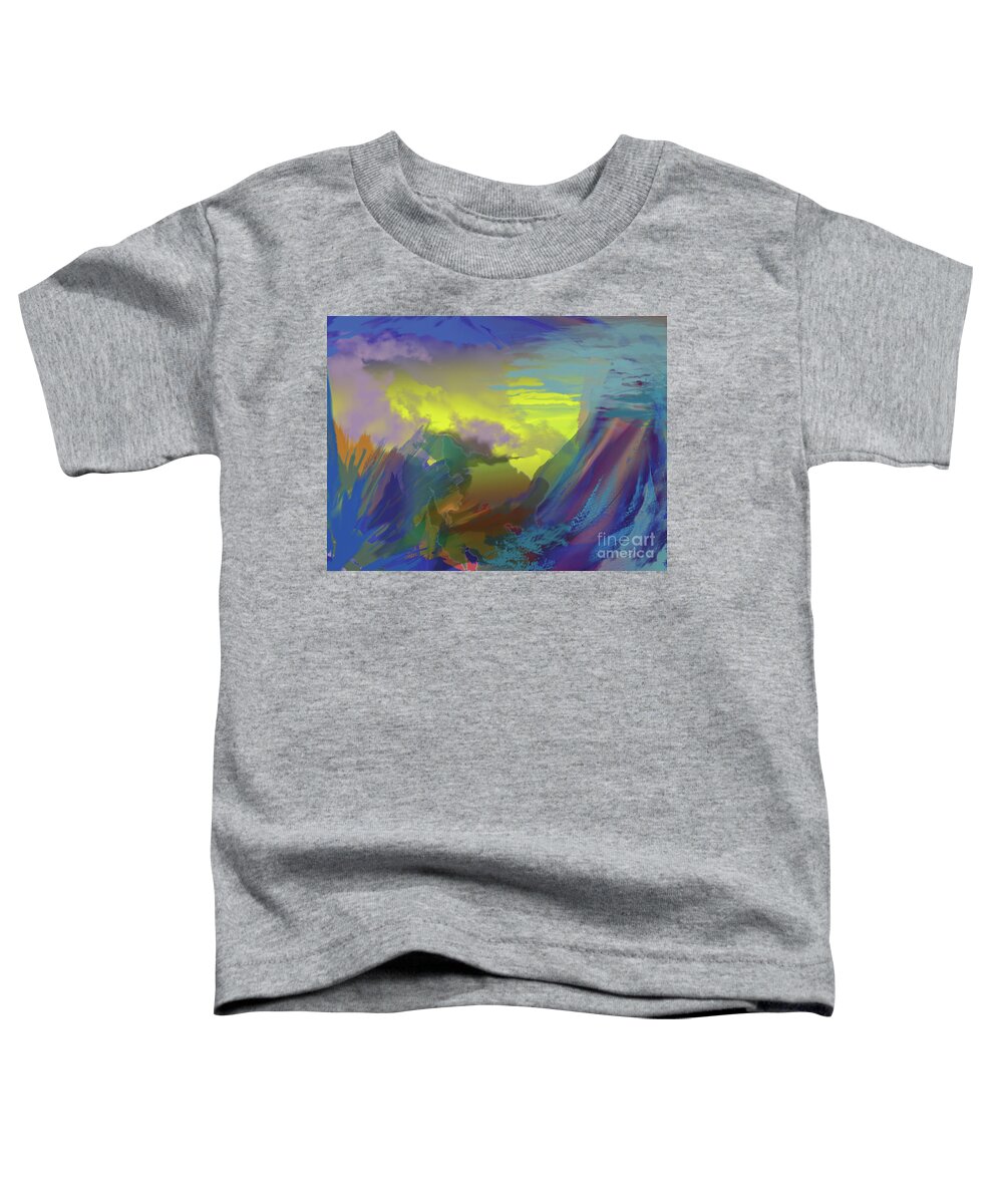 Landscape Toddler T-Shirt featuring the digital art In the Beginning by Jacqueline Shuler