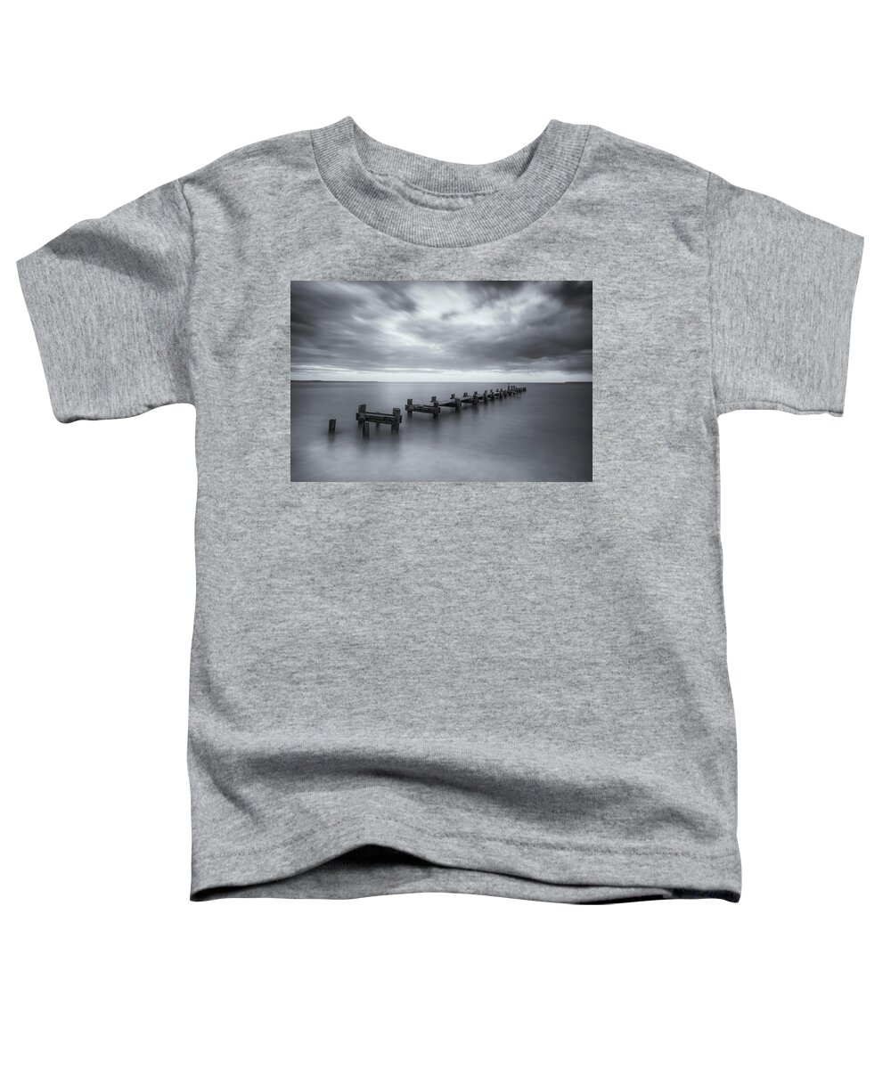 Pier Toddler T-Shirt featuring the photograph Into the Sea by Rob Davies