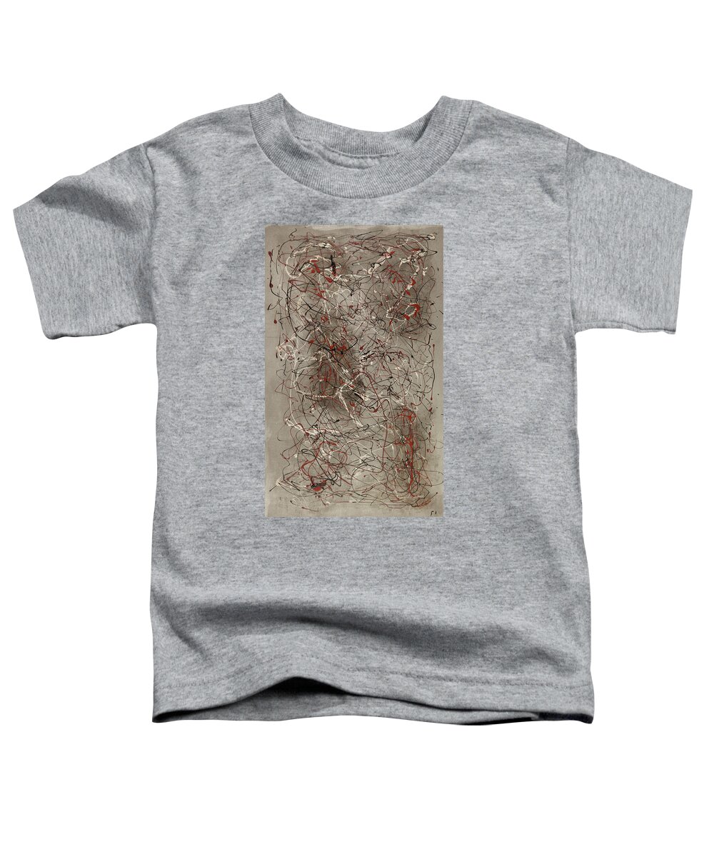  Toddler T-Shirt featuring the painting Iota #6 Abstract by Sensory Art House