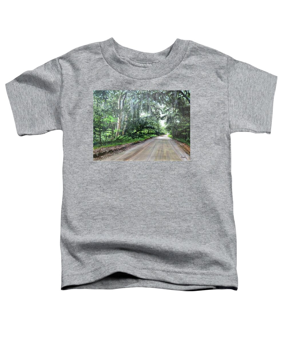 Country Road Toddler T-Shirt featuring the painting Island Road by William Brody