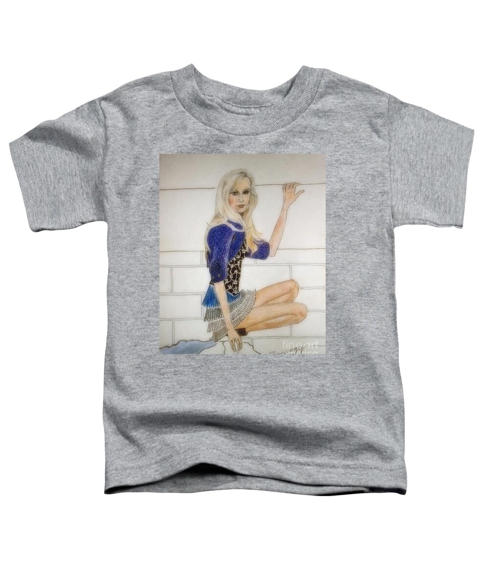 Jennifer Knight Toddler T-Shirt featuring the painting Jennifer Knight Album Cover #3 by Jayne Somogy