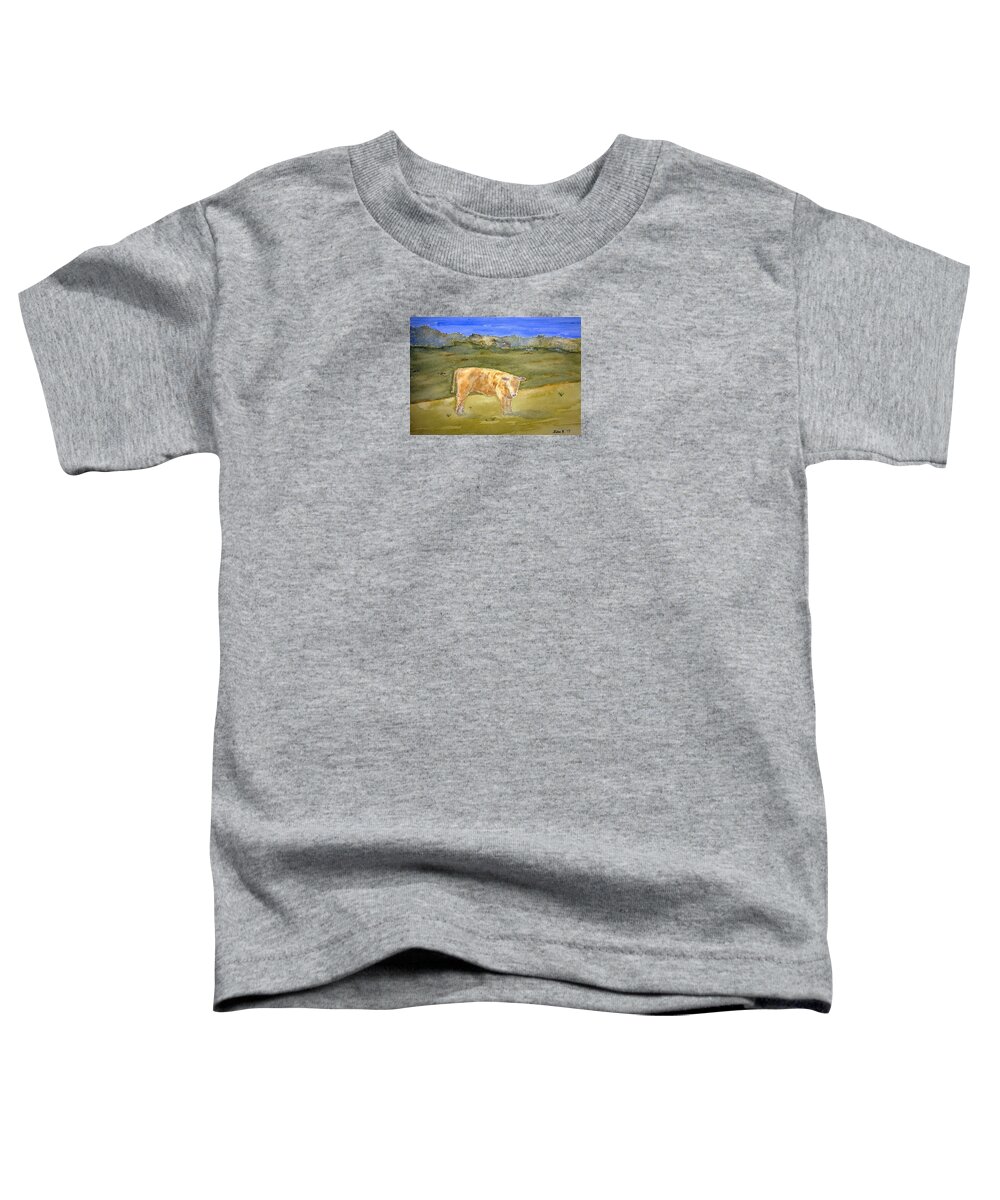 Watercolor Toddler T-Shirt featuring the painting Jersey Lore by John Klobucher