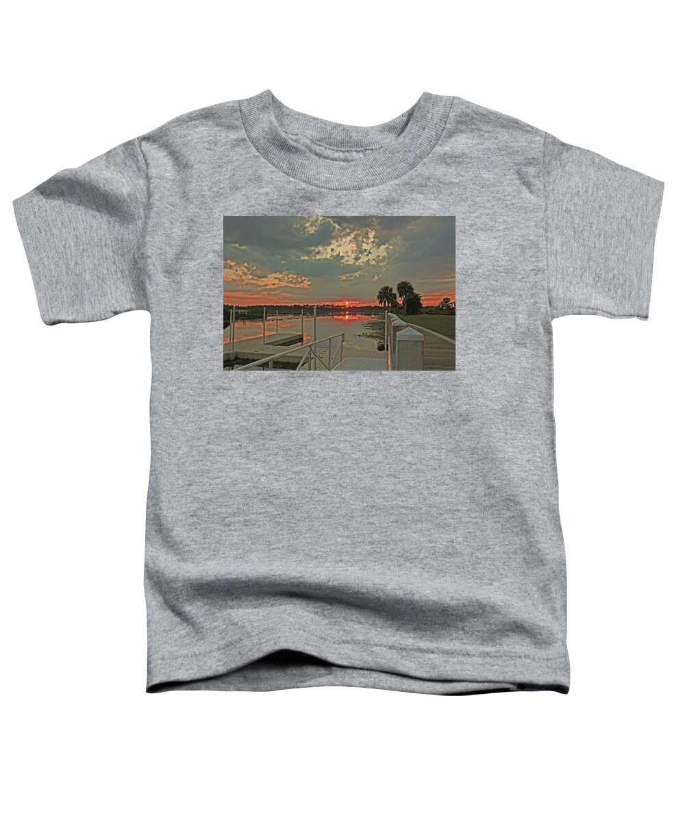 Jiggs Landing Toddler T-Shirt featuring the photograph Jiggs Landing Sunset by HH Photography of Florida