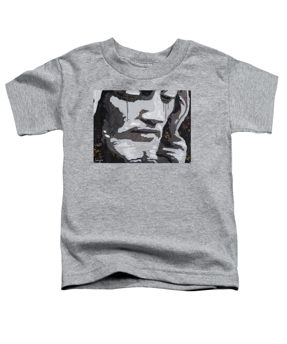 Abstract Toddler T-Shirt featuring the mixed media John 11/35 by SORROW Gallery