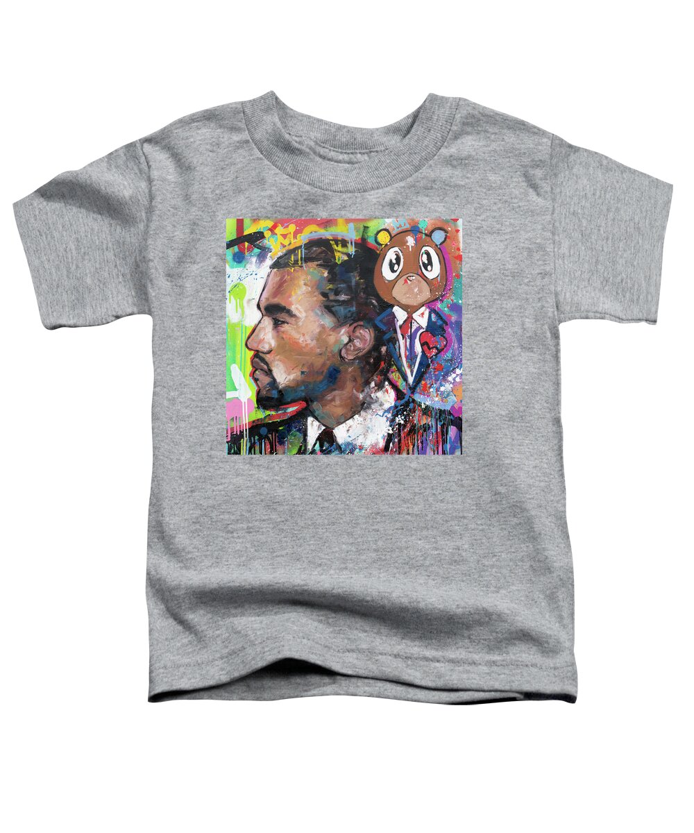 Kanye West Toddler T-Shirt featuring the painting Kanye West by Richard Day
