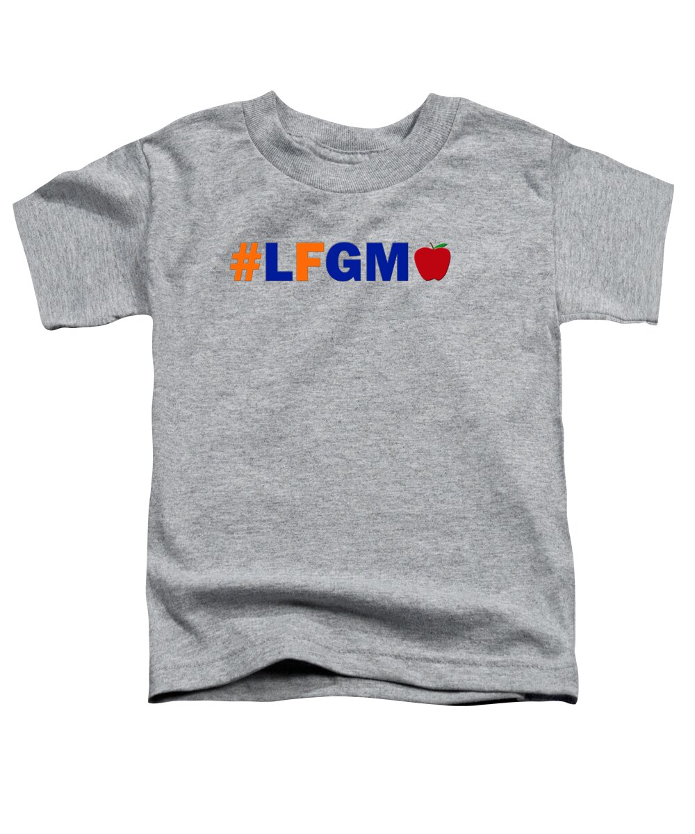 Lfgm Toddler T-Shirt featuring the digital art LFGM - NY Mets by Angie Tirado