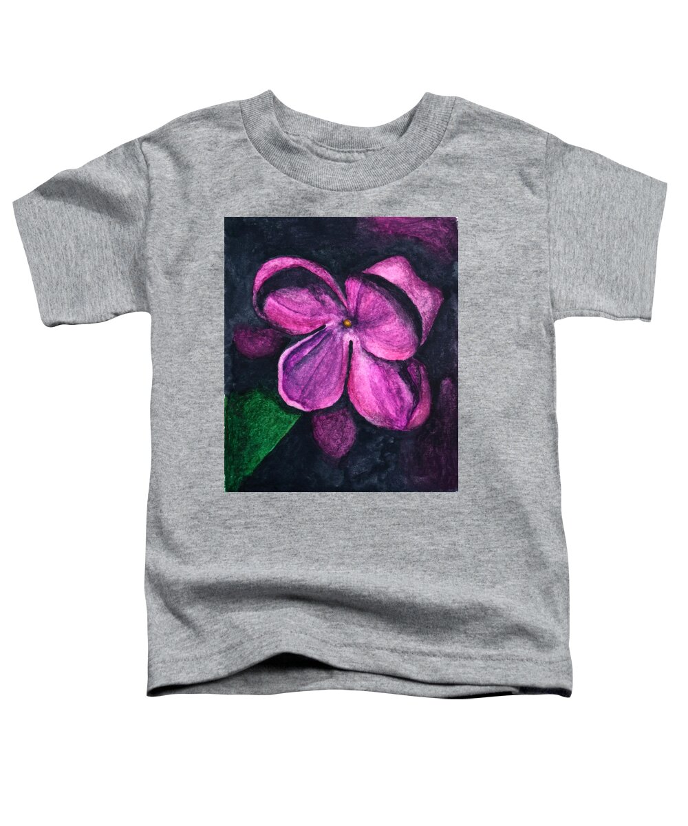 Nature Toddler T-Shirt featuring the painting Lilac Blossom I by Robert Morin