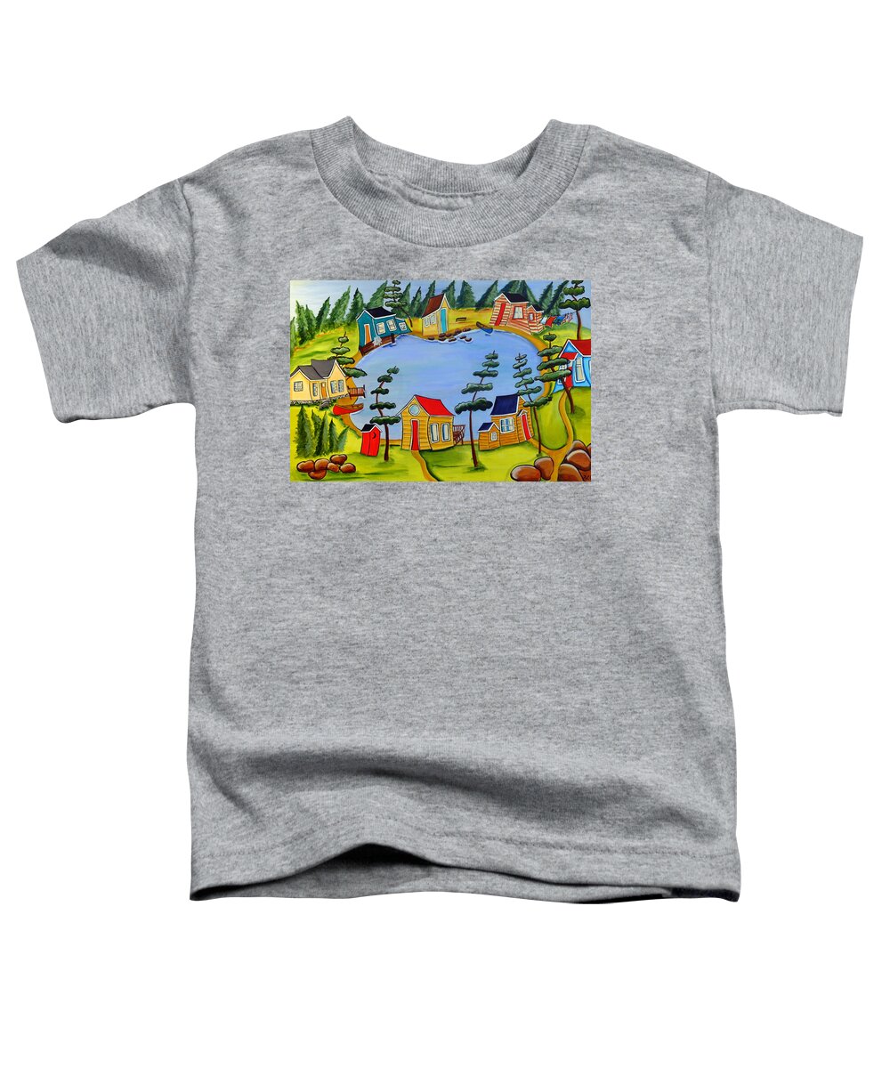 Abstract Toddler T-Shirt featuring the painting Little Lake by Heather Lovat-Fraser
