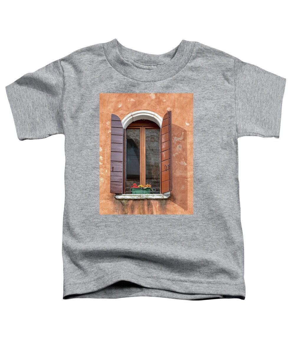 Venice Toddler T-Shirt featuring the photograph Lone Window of Venice by David Letts