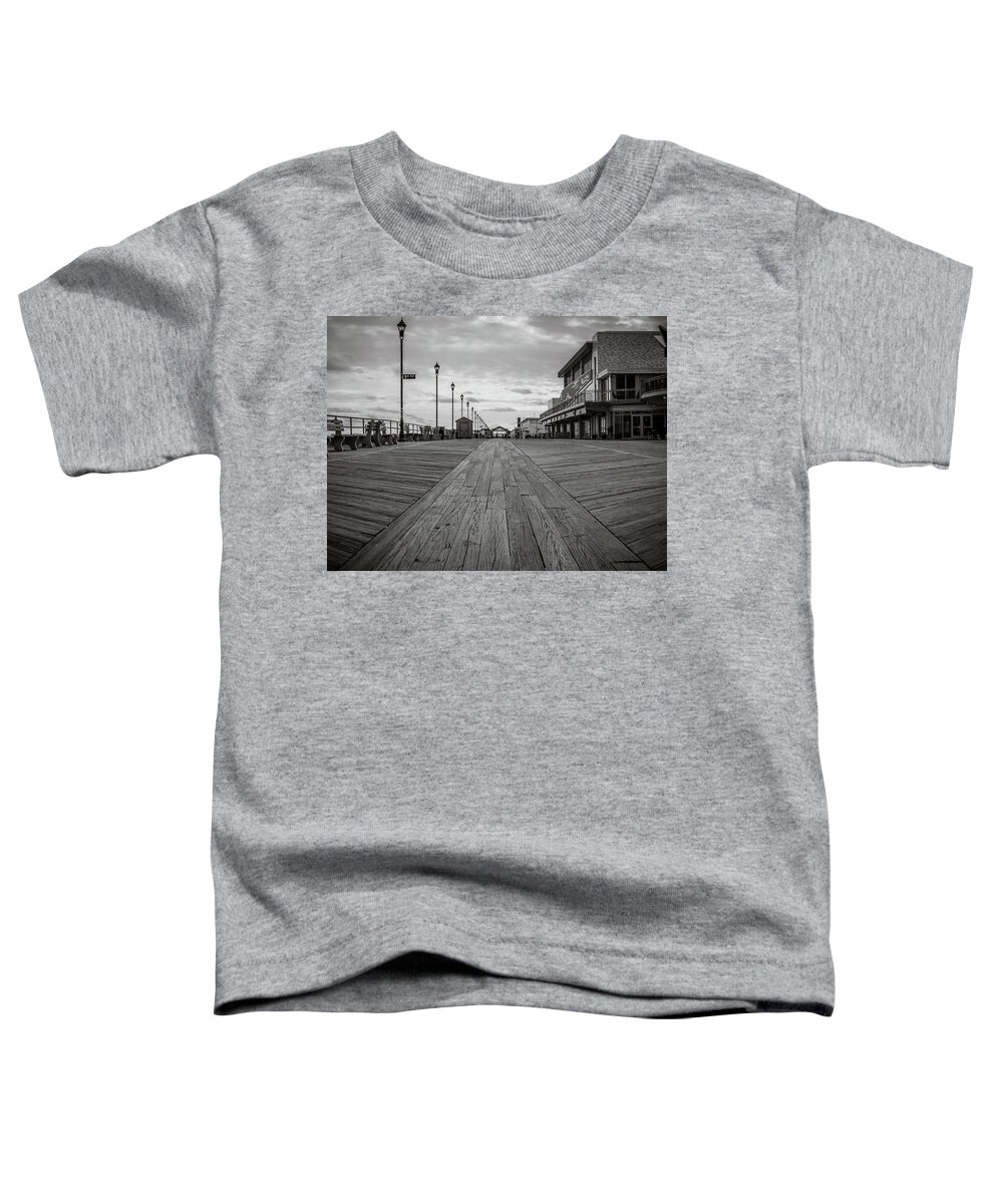 Asbury Park Toddler T-Shirt featuring the photograph Low On The Boardwalk by Steve Stanger