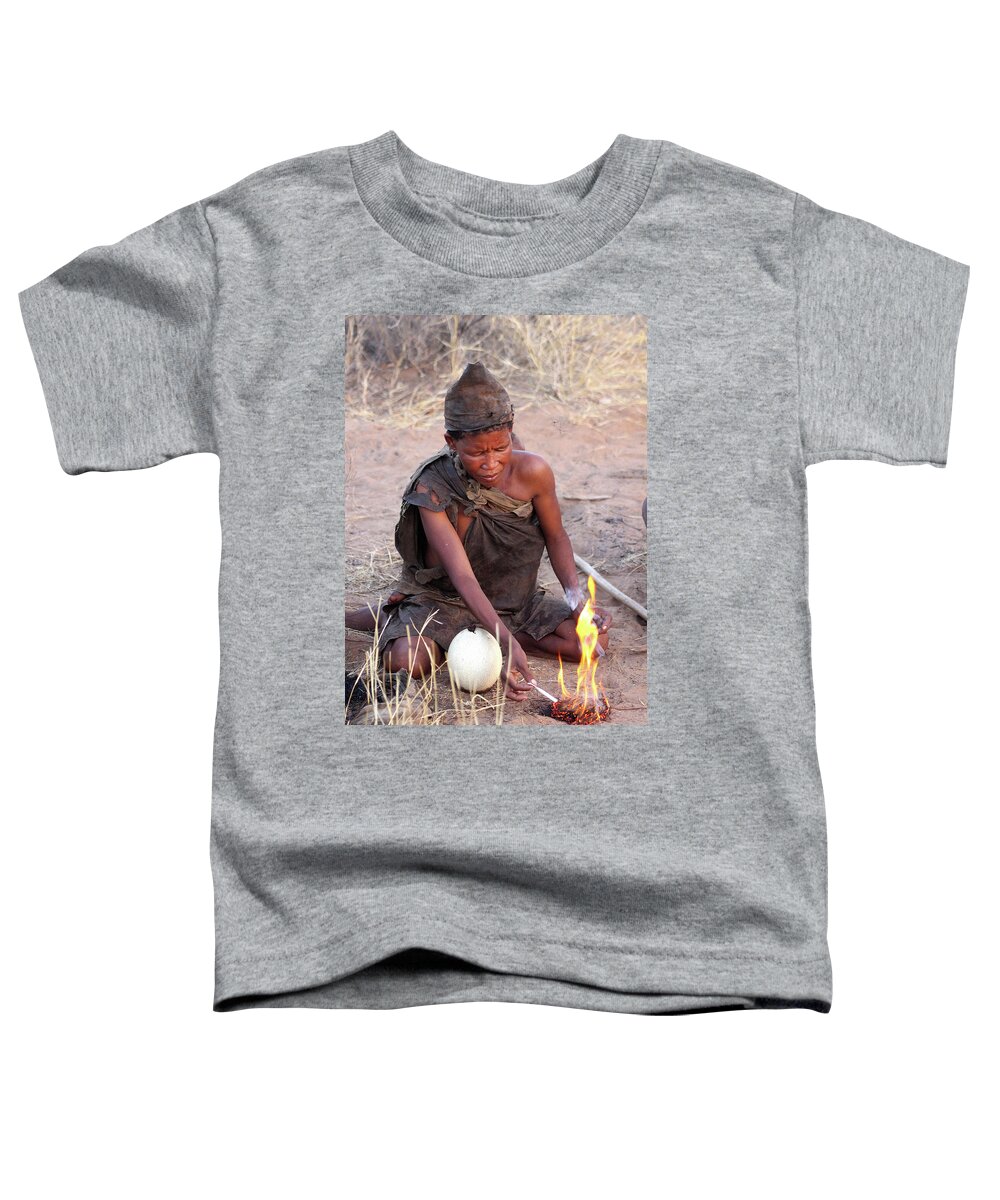  Toddler T-Shirt featuring the photograph Making Fire by Eric Pengelly