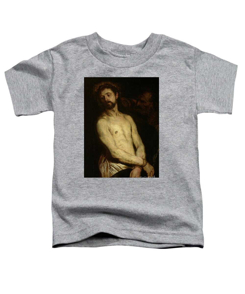 Dyck Toddler T-Shirt featuring the painting Man of Sorrows, Ecce Homo by Anthony van Dyck