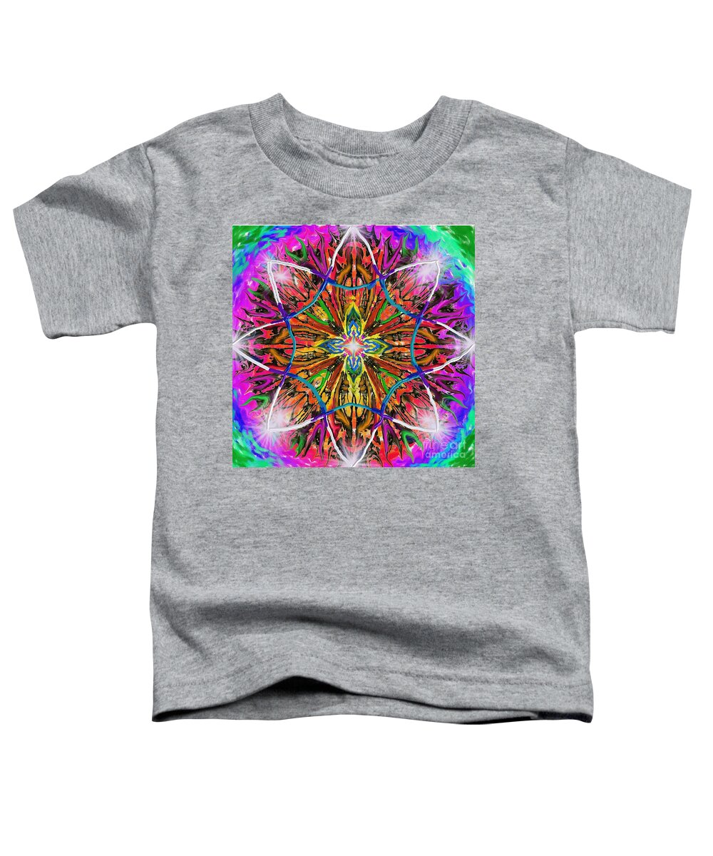 Flat Earth Toddler T-Shirt featuring the painting Mandala 12 11 2018 by Hidden Mountain
