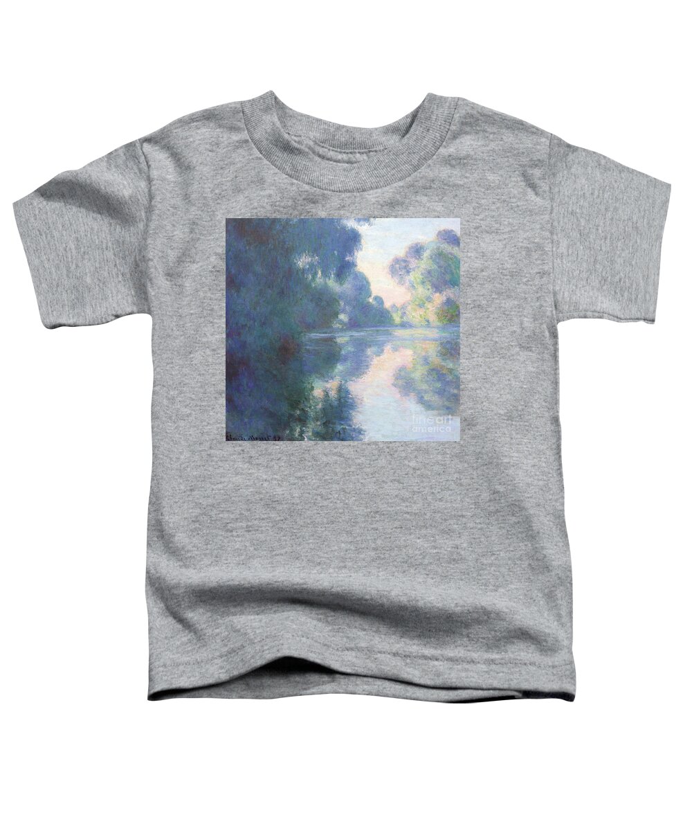 Impressionist Toddler T-Shirt featuring the painting Matinee sur la Seine, 1897 by Claude Monet