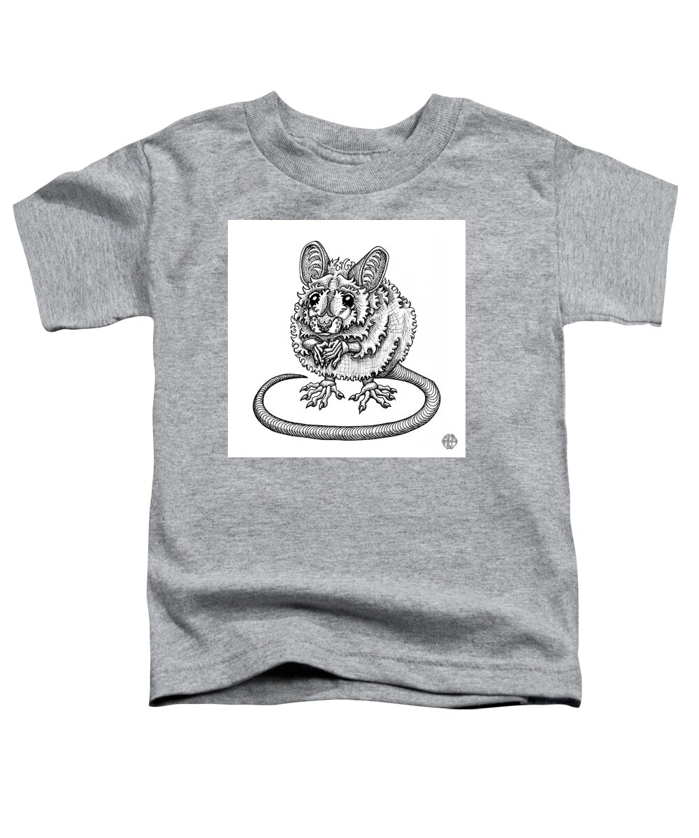 Animal Portrait Toddler T-Shirt featuring the drawing Meadow Jumping Mouse by Amy E Fraser