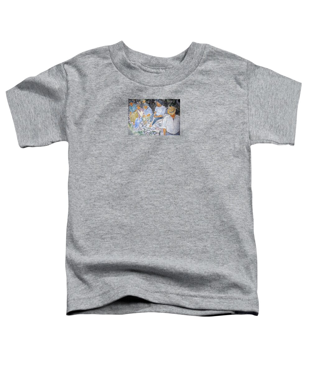 Watercolor Toddler T-Shirt featuring the painting Men of Malta Lore by John Klobucher