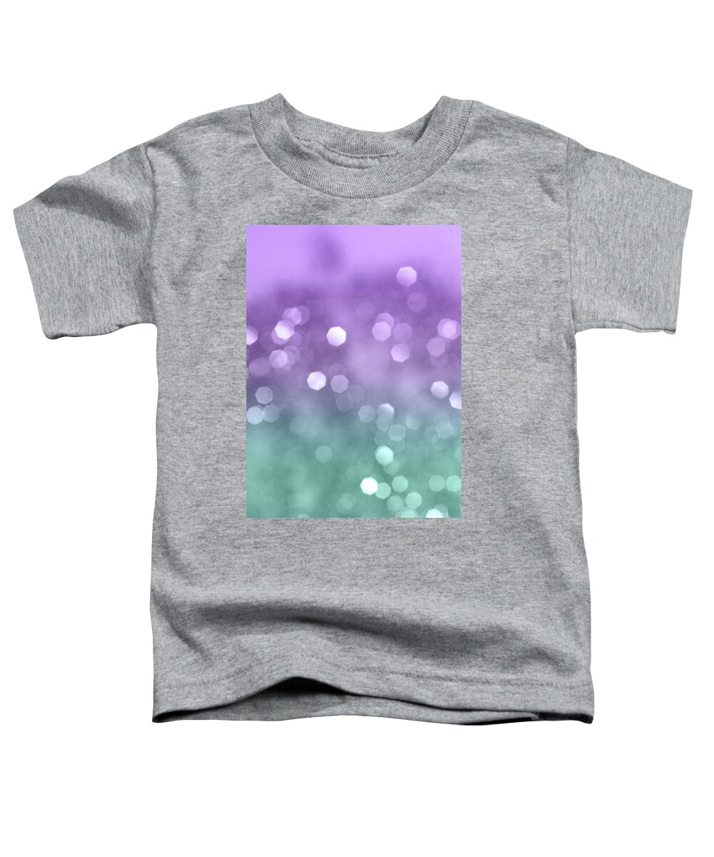 Photography Toddler T-Shirt featuring the mixed media Mermaid Colored Bokeh #1 #shiny #decor #art by Anitas and Bellas Art